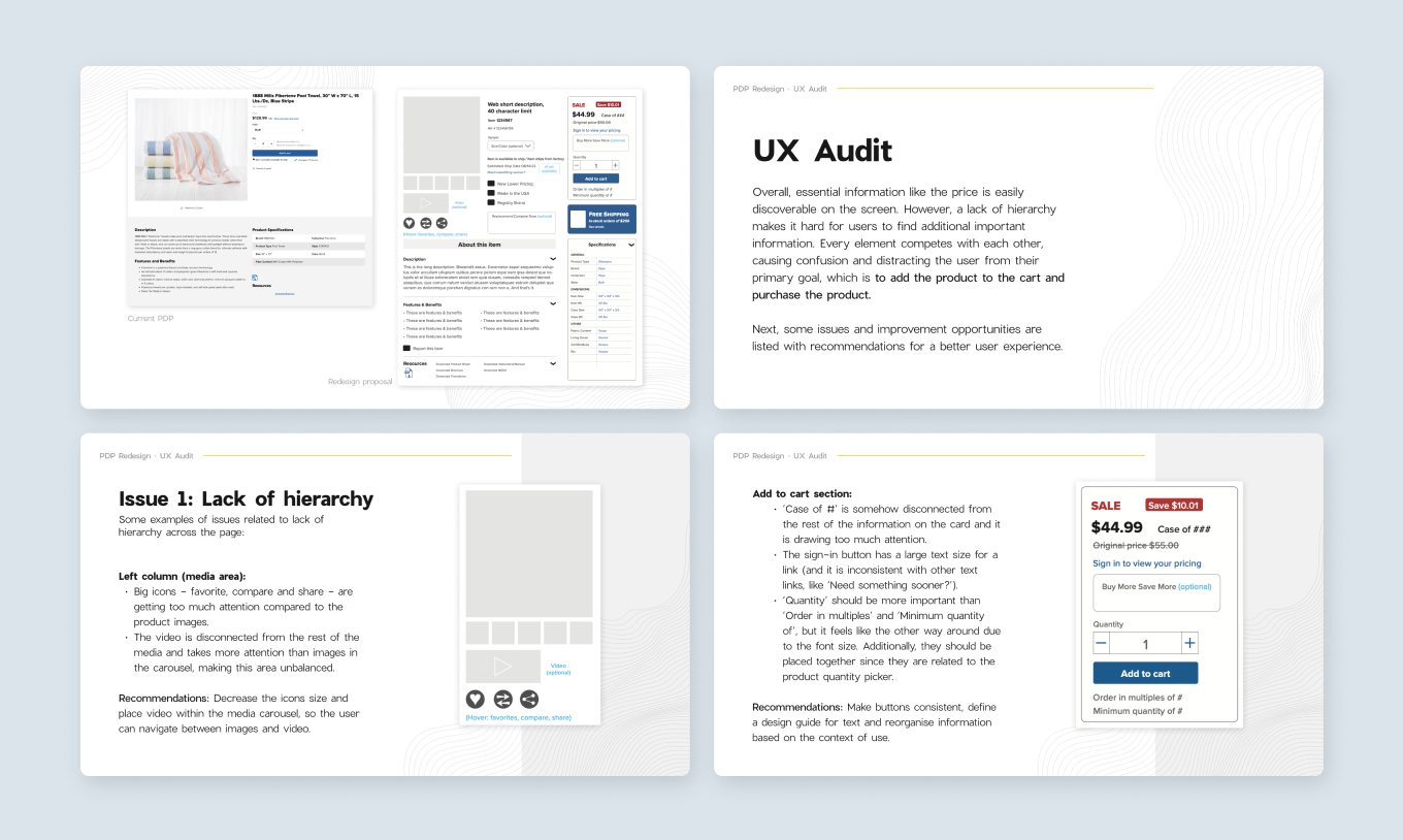 UX Audit screens image